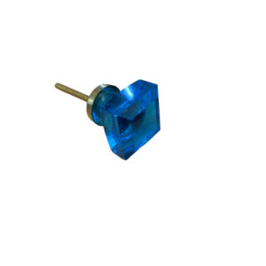 Bouton de meuble turquoise en verre