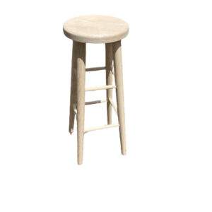 Tabouret rond en bois (hêtre) de 82 cm