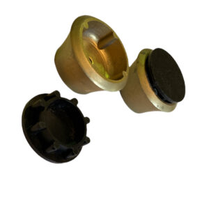 Embouts pour pieds en zamak doré et PVC