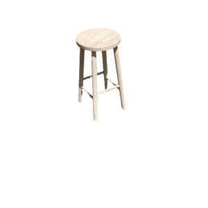 Tabouret rond en bois (hêtre) de 60 cm