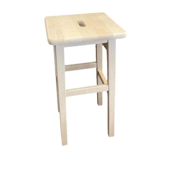 Tabouret carré en hêtre de 60 cm