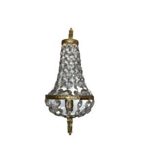 Applique à breloques en verre / Glazen charme schans / Glass charm sconce