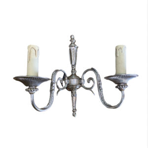 Applique avec deux bougies en zamak /  Wandlamp met twee kaarsen in zamak / Wall lamp with two candles in zamak
