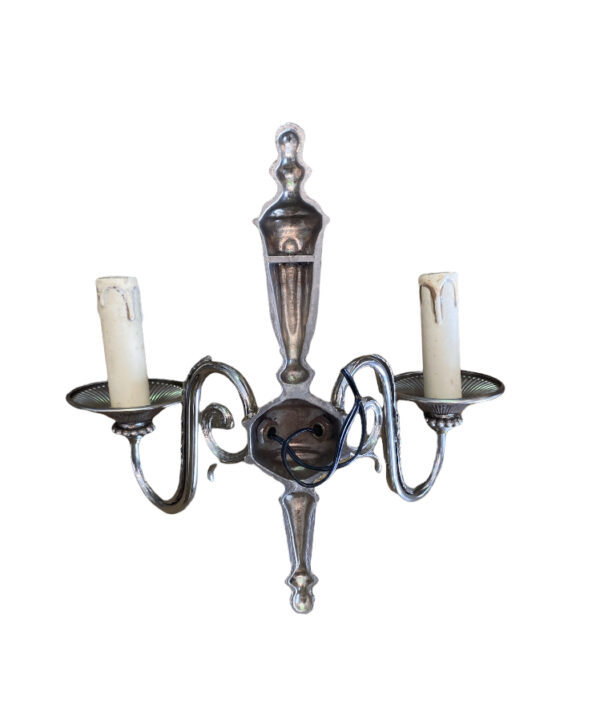 Applique avec deux bougies en zamak /  Wandlamp met twee kaarsen in zamak / Wall lamp with two candles in zamak – Image 2